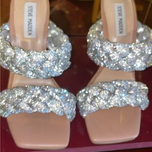 Steve Madden Glittering Silver Heels